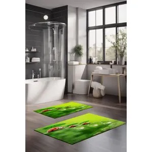 CT-5134 Multicolor Bathmat Set (2 Pieces)