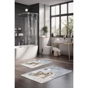 CT-5137 Multicolor Bathmat Set (2 Pieces)
