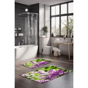 CT-5143 Multicolor Bathmat Set (2 Pieces)