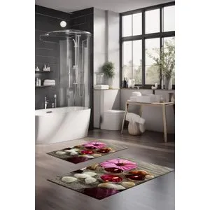CT-5144 Multicolor Bathmat Set (2 Pieces)
