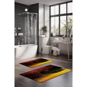 CT-5146 Multicolor Bathmat Set (2 Pieces)