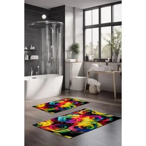 CT-5150 Set Višebojnih Kupatilskih Prostirača (2 Komada)