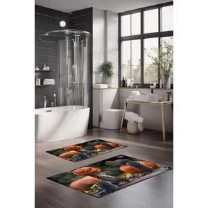 CT-5151 Multicolor Bathmat Set (2 Pieces)