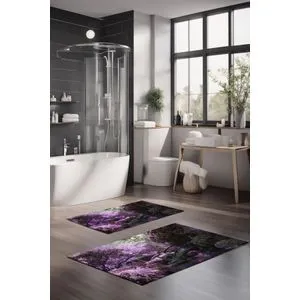 CT-5153 Multicolor Bathmat Set (2 Pieces)