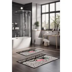 CT-5156 Set Višebojnih Kupatilskih Prostirača (2 Komada)