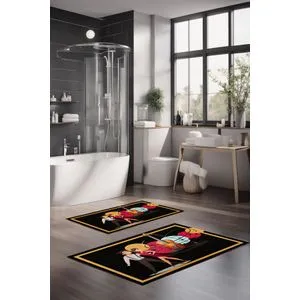 CT-5157 Multicolor Bathmat Set (2 Pieces)