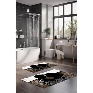 CT-5160 Set Višebojnih Kupatilskih Prostirača (2 Komada)