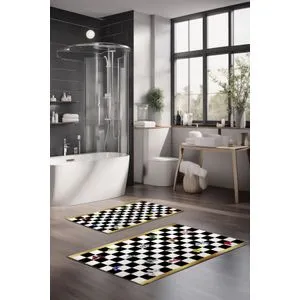 CT-5163 Multicolor Bathmat Set (2 Pieces)