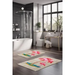 CT-5165 Multicolor Bathmat Set (2 Pieces)