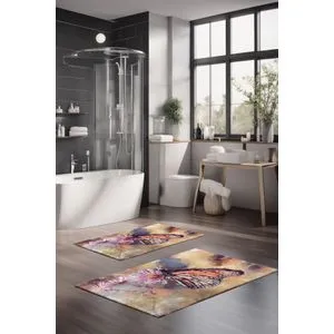 CT-5166 Multicolor Bathmat Set (2 Pieces)