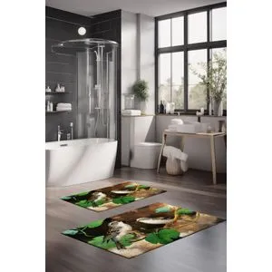 CT-5167 Multicolor Bathmat Set (2 Pieces)