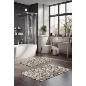 CT-5176 Multicolor Bathmat Set (2 Pieces)