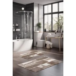CT-5179 Multicolor Bathmat Set (2 Pieces)