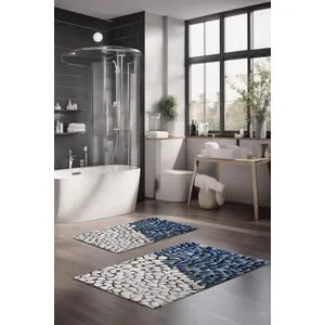 CT-5180 Multicolor Bathmat Set (2 Pieces)