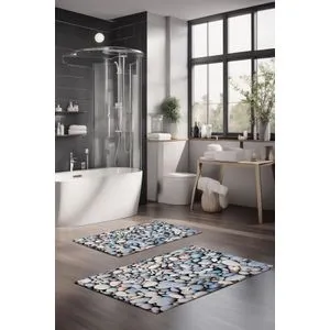 CT-5181 Multicolor Bathmat Set (2 Pieces)