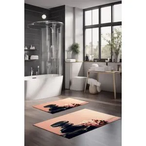 CT-5184 Multicolor Bathmat Set (2 Pieces)