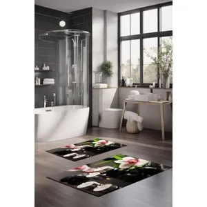 CT-5186 Set Tepiha za Kupatilo u Višebojnoj Boji (2 Komada)