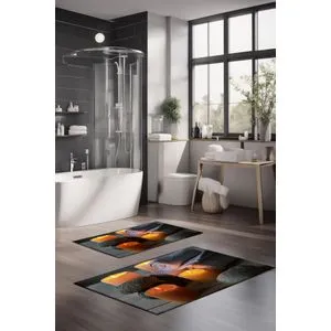 CT-5187 Multicolor Bathmat Set (2 Pieces)