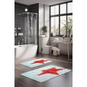 CT-5189 Multicolor Bathmat Set (2 Pieces)