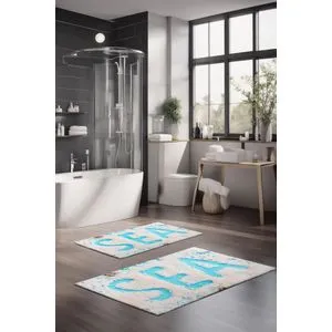 CT-5191 Set Višebojnih Kupatilskih Prostirača (2 Komada)