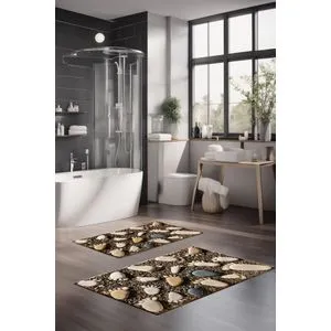 CT-5196 Set Višebojnih Kupatilskih Prostirača (2 Komada)