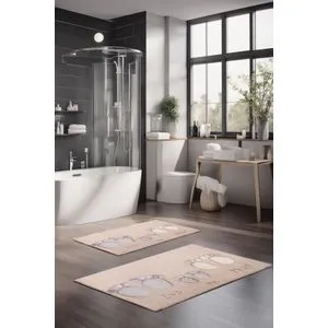 CT-5198 Set Višebojnih Kupatilskih Prostirača (2 Komada)