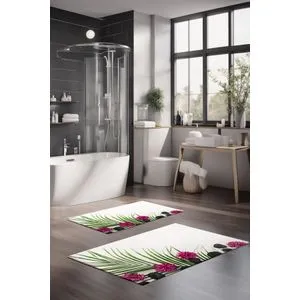 CT-5207 Multicolor Bathmat Set (2 Pieces)