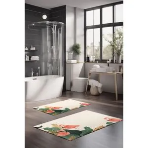 CT-5209 Multicolor Bathmat Set (2 Pieces)
