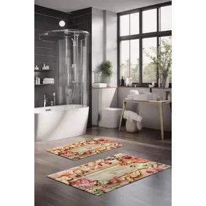 CT-5211 Multicolor Bathmat Set (2 Pieces)