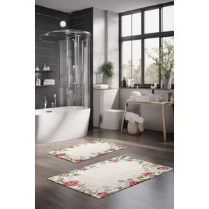 CT-5220 Set Višebojnih Kupatilskih Prostirača (2 Komada)