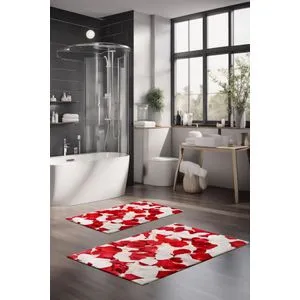 CT-5223 Set Višebojnih Kupatilskih Prostirača (2 Komada)