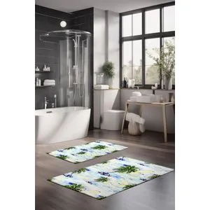 CT-5238 Multicolor Bathmat Set (2 Pieces)