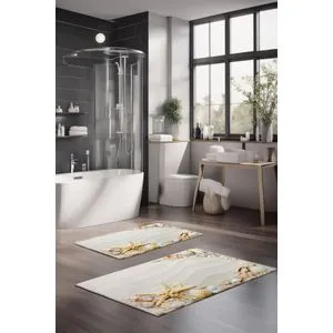 CT-5242 Multicolor Bathmat Set (2 Pieces)