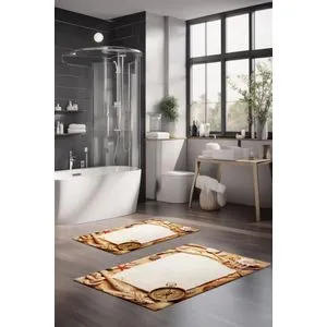 CT-5243 Multicolor Bathmat Set (2 Pieces)