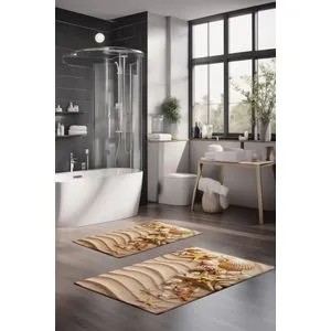 CT-5244 Multicolor Bathmat Set (2 Pieces)