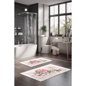 CT-5245 Multicolor Bathmat Set (2 Pieces)