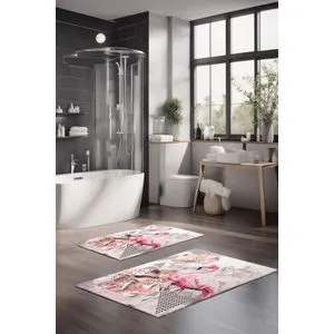 CT-5246 Set Višebojnih Kupatilskih Prostirača (2 Komada)