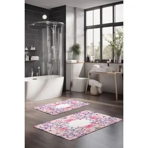 CT-5248 Multicolor Bathmat Set (2 Pieces)