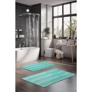 CT-5249 Multicolor Bathmat Set (2 Pieces)