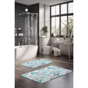 CT-5255 Multicolor Bathmat Set (2 Pieces)