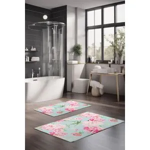 CT-5256 Multicolor Bathmat Set (2 Pieces)