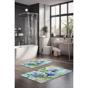CT-5257 Multicolor Bathmat Set (2 Pieces)