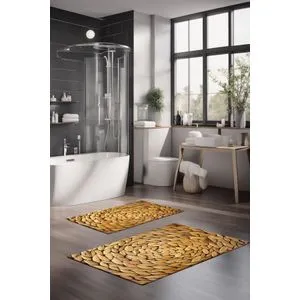 CT-5261 Set Tepiha za Kupatilo u Višebojnoj Boji (2 Komada)