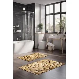 CT-5263 Multicolor Bathmat Set (2 Pieces)