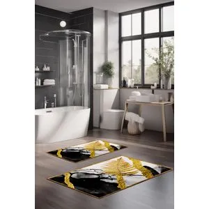 CT-5267 Multicolor Bathmat Set (2 Pieces)