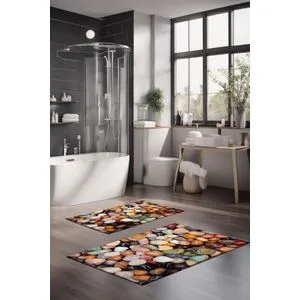 CT-5269 Set Višebojnih Kupatilskih Prostirača (2 Komada)