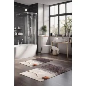 CT-5273 Multicolor Bathmat Set (2 Pieces)