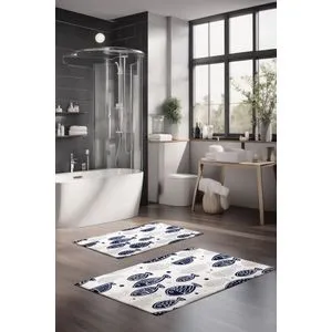 CT-5274 Set Višebojnih Kupatilskih Prostirača (2 Komada)