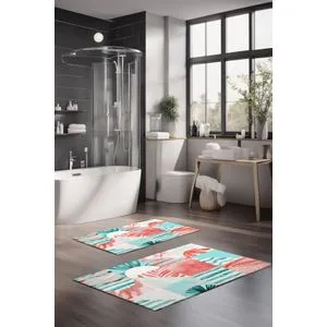 CT-5276 Multicolor Bathmat Set (2 Pieces)