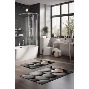 CT-5277 Multicolor Bathmat Set (2 Pieces)